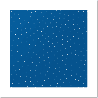 White Dots on Blue Posters and Art